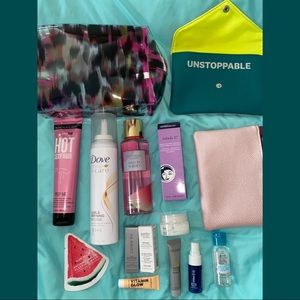 NWT Makeup bags with products - everything is NWT